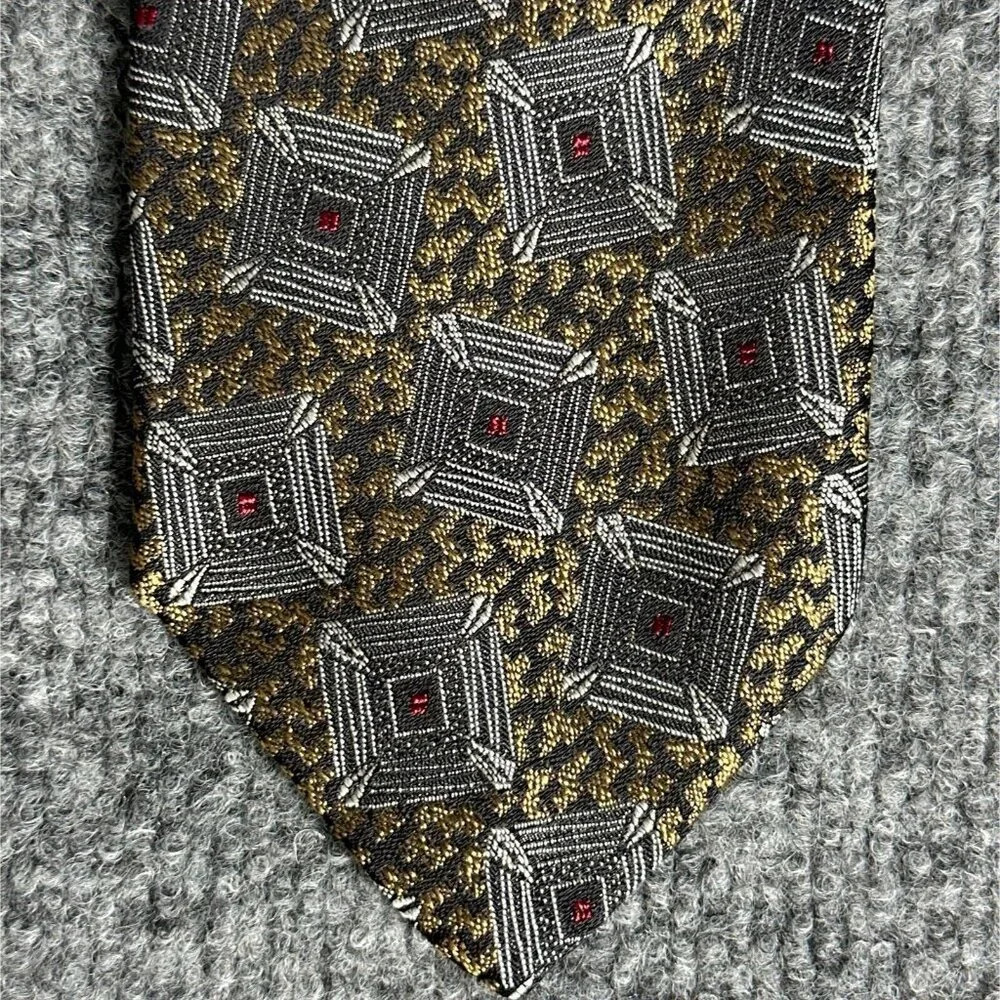 Vintage Talbot Studio Tie Mens Geometric Multicolor Robert Talbot Necktie - Picture 4 of 10